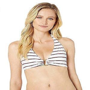 LAUREN RALPH LAUREN Dylan Stripe Ring Front Halter Top Size 12